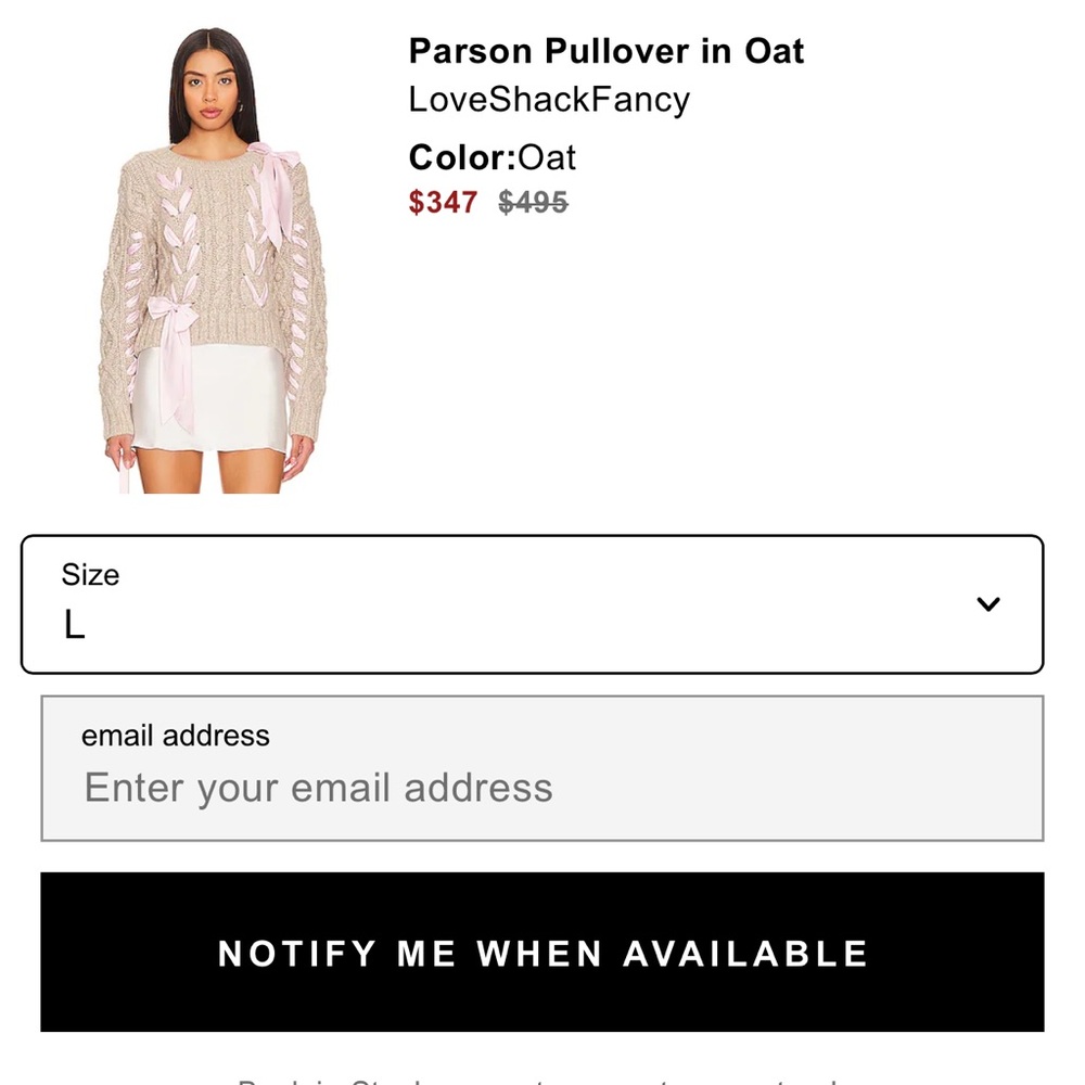 Parson Pullover In Oat Loveshackfancy - image 7